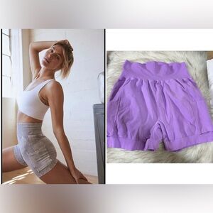 NWT FREE PEOPLE Movement Good Karma Tennis Shorts - Lilac Color